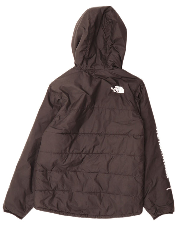 The North Face Boys Graphic Hooded Padded Jacket 11-12 Years Large Black