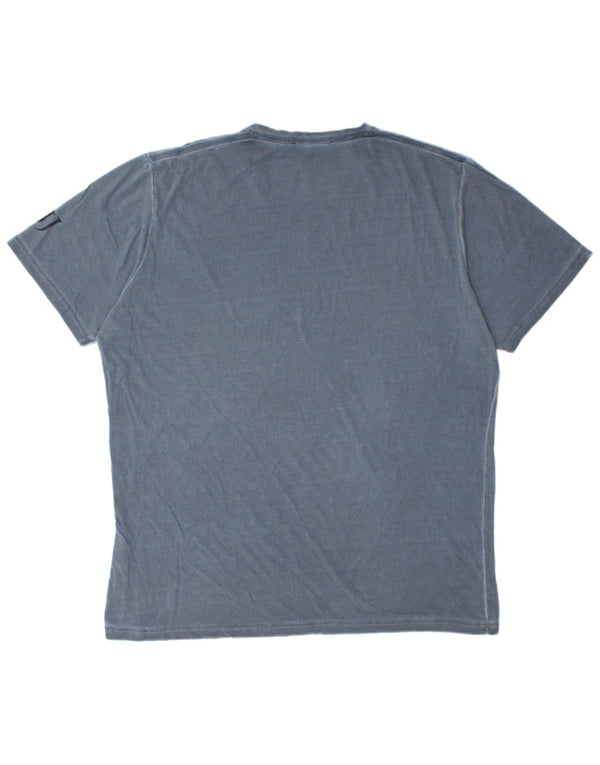 Trussardi Jeans Mens T-Shirt Top 2XL Blue Cotton