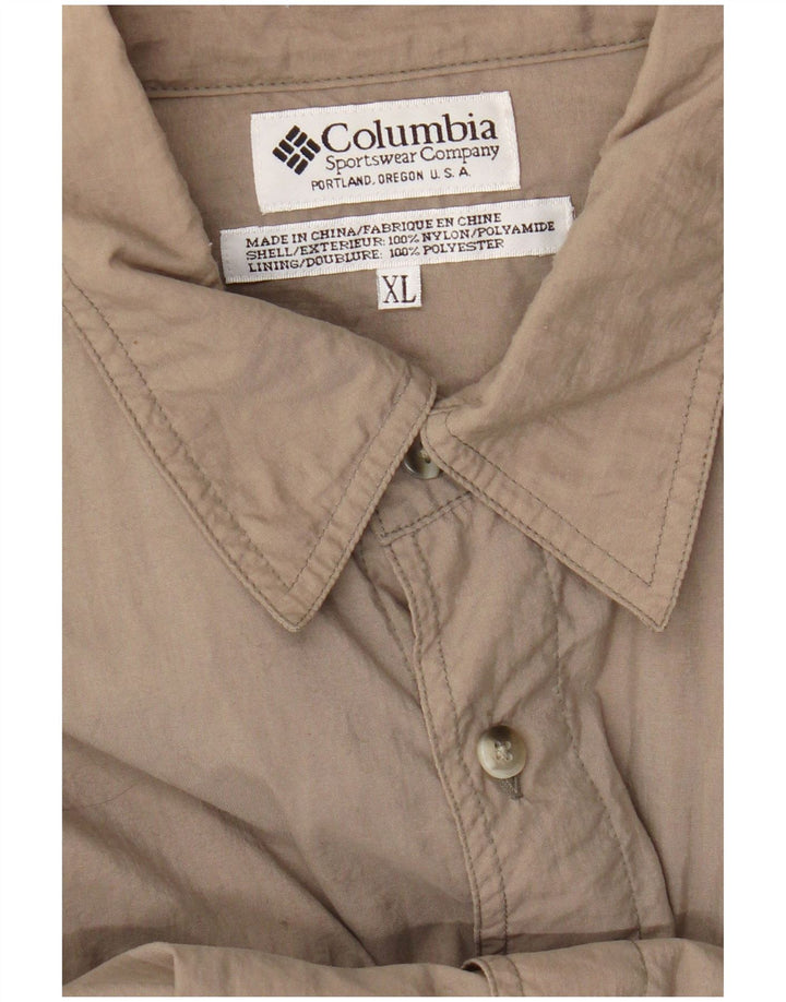 Columbia Mens Shirt XL Beige Nylon