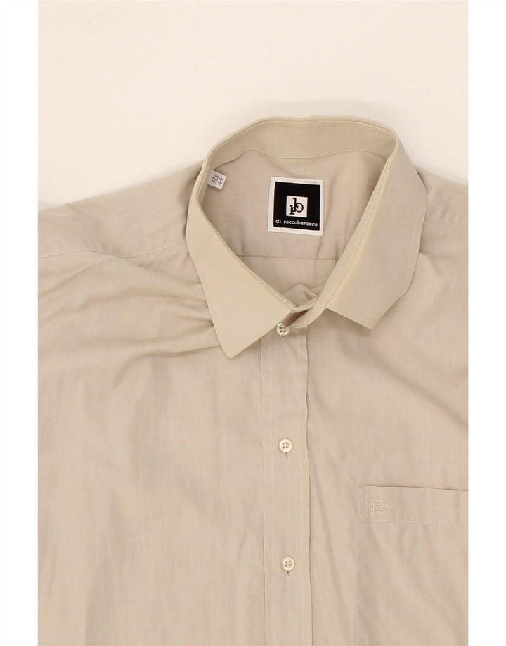 ROCCOBAROCCO Mens Shirt Size 44 17 1/2 XL Beige Vintage Roccobarocco and Second-Hand Roccobarocco from Messina Hembry 