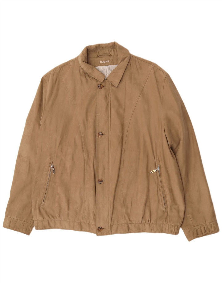 Bugatti Mens Bomber Jacket EU 62 6XL Brown Polyester