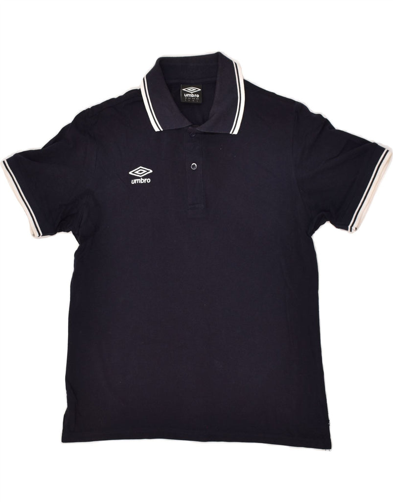 UMBRO Mens Polo Shirt Large Navy Blue | Vintage Umbro | Thrift | Second-Hand Umbro | Used Clothing | Messina Hembry 