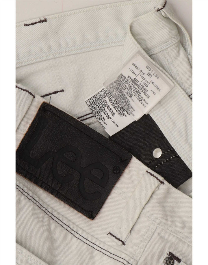 Lee Womens Zed Straight Jeans W31 L30 White Cotton