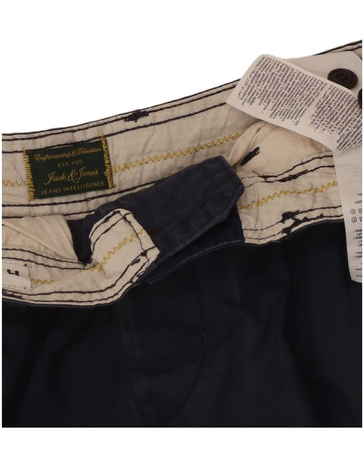 Jack & Jones Mens Comfort Fit Cargo Shorts Medium W34 Navy Blue Cotton
