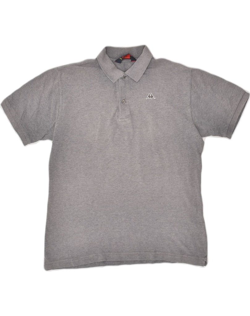 KAPPA Mens Polo Shirt Medium Grey Cotton | Vintage Kappa | Thrift | Second-Hand Kappa | Used Clothing | Messina Hembry 