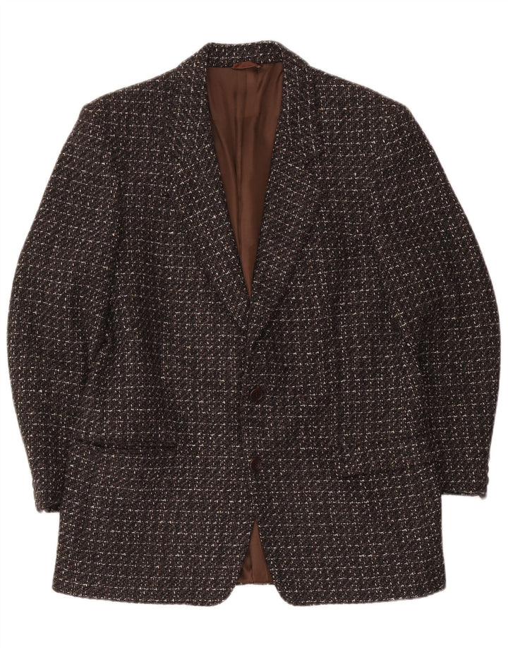Belmar Womens 2 Button Blazer Jacket IT 52 XL Brown Flecked Virgin Wool
