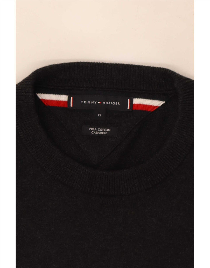 Tommy Hilfiger Mens Crew Neck Jumper Sweater Medium Grey Cotton
