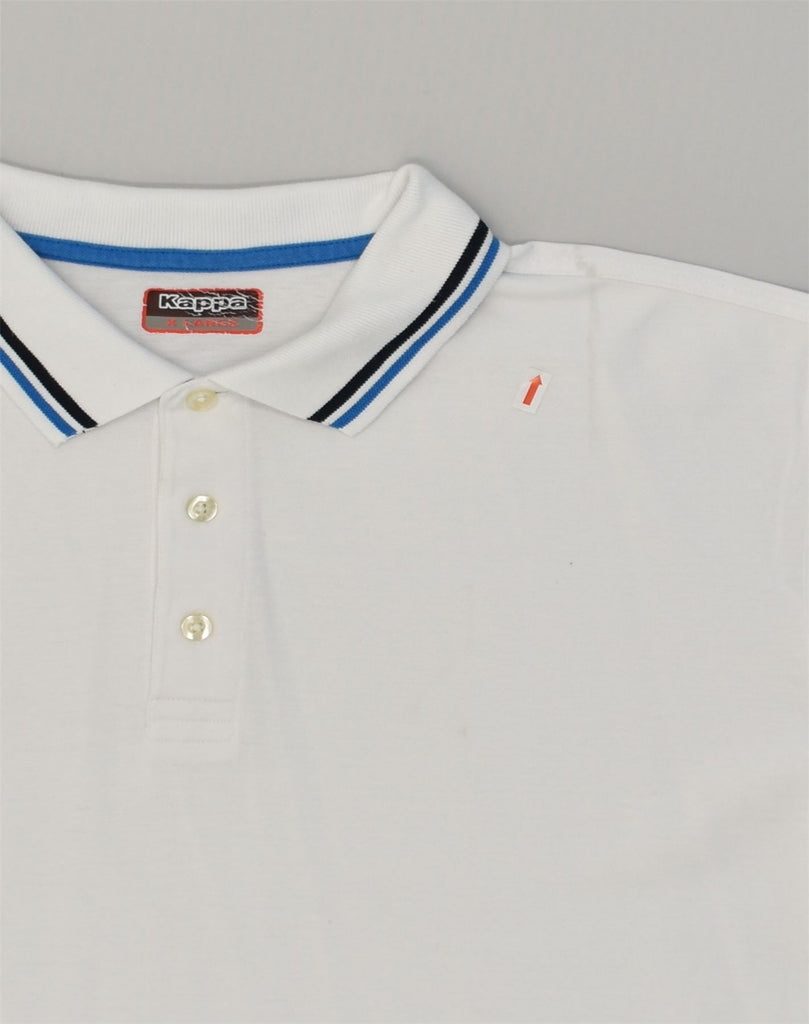 KAPPA Mens Polo Shirt XL White Cotton | Vintage Kappa | Thrift | Second-Hand Kappa | Used Clothing | Messina Hembry 