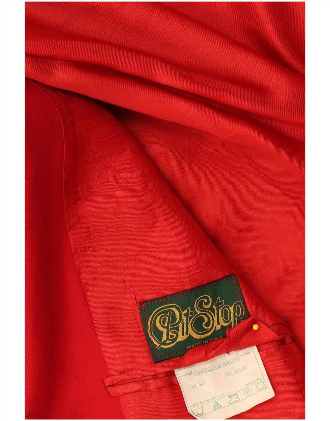 Pit Stop Mens 2 Button Blazer Jacket IT 48 Medium Red Wool