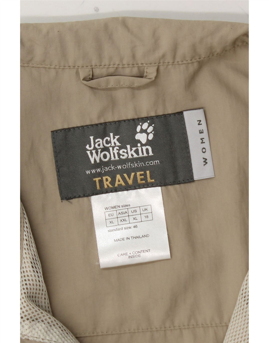 JACK WOLFSKIN Womens Utility Gilet UK 18 XL Beige Polyamide