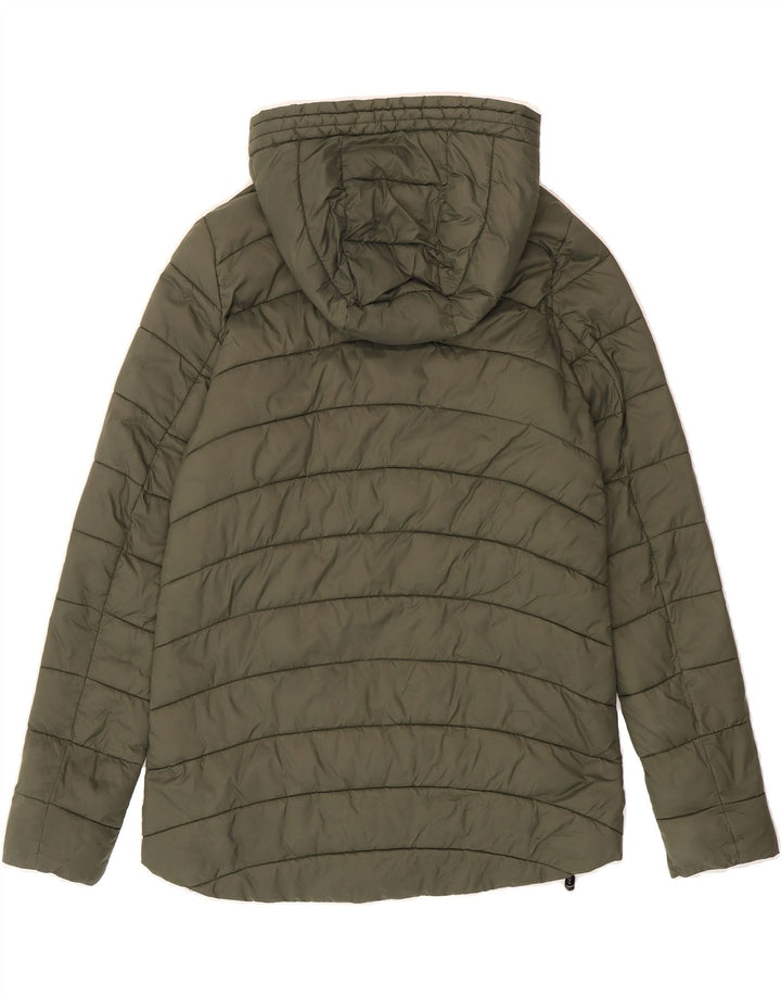 SUPERDRY Womens Hooded Padded Jacket UK 8 Small Green Nylon Vintage Superdry and Second-Hand Superdry from Messina Hembry 