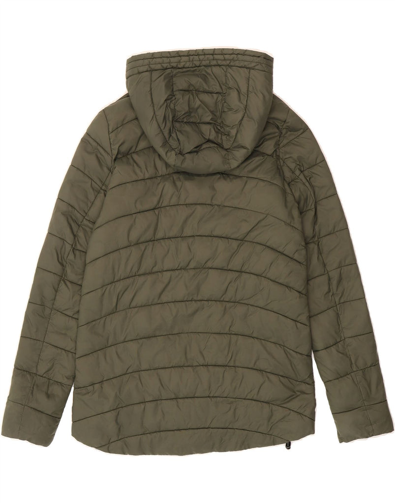SUPERDRY Womens Hooded Padded Jacket UK 8 Small Green Nylon Vintage Superdry and Second-Hand Superdry from Messina Hembry 