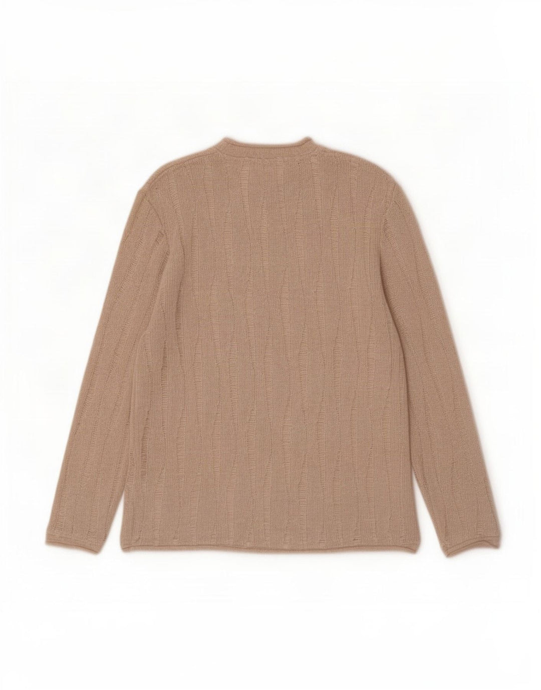 Zara Mens Turtle Neck Jumper Sweater Medium Beige Flecked Polyester