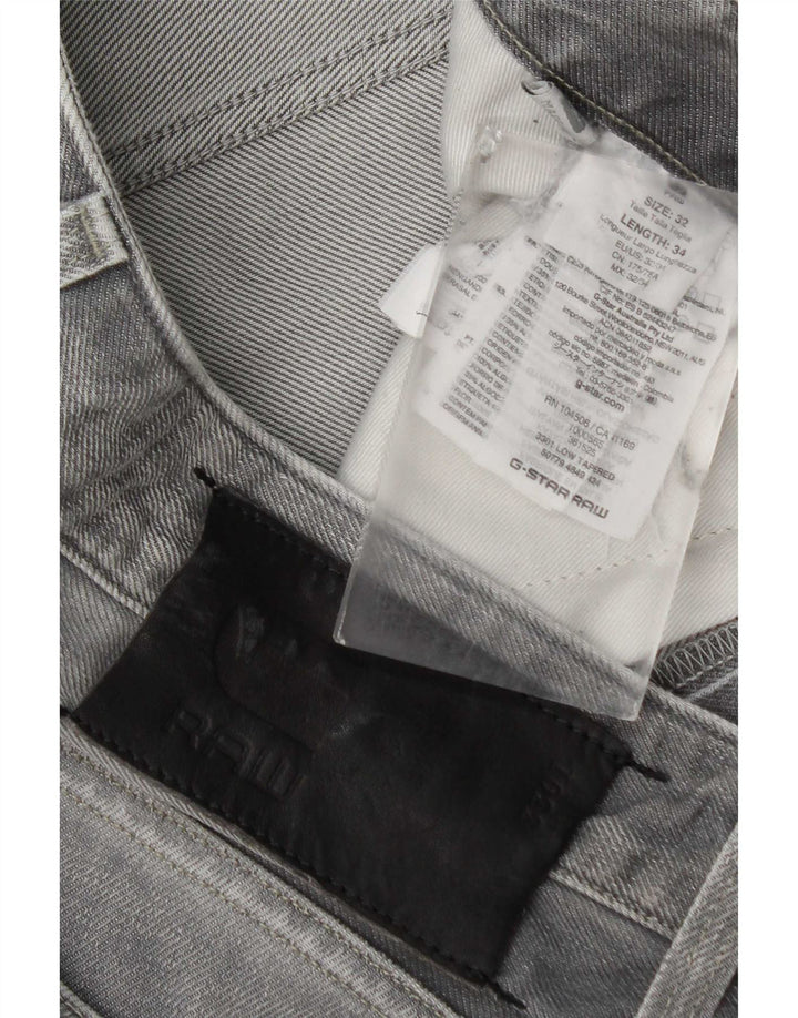 G-Star Mens Slim Jeans W32 L34 Grey Cotton
