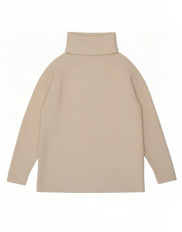 Marks & Spencer Womens Oversized Roll Neck Jumper Sweater UK 10 Small White