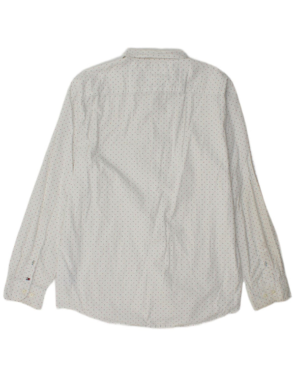Tommy Hilfiger Mens New York Fit Graphic Shirt XL White Cotton