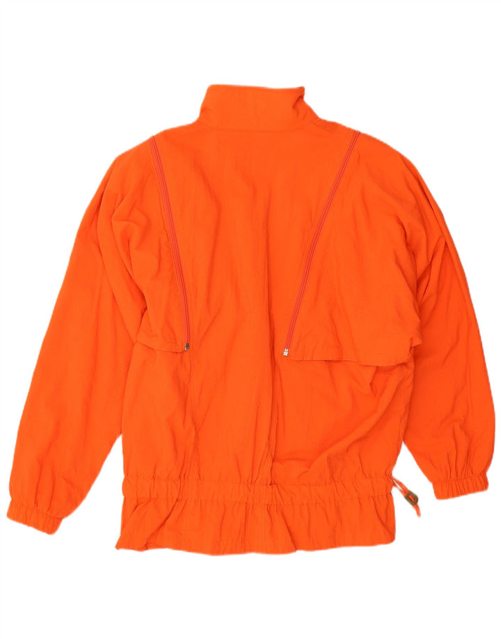Adidas Womens Oversized Bomber Jacket EU 36 Small Orange Polyamide