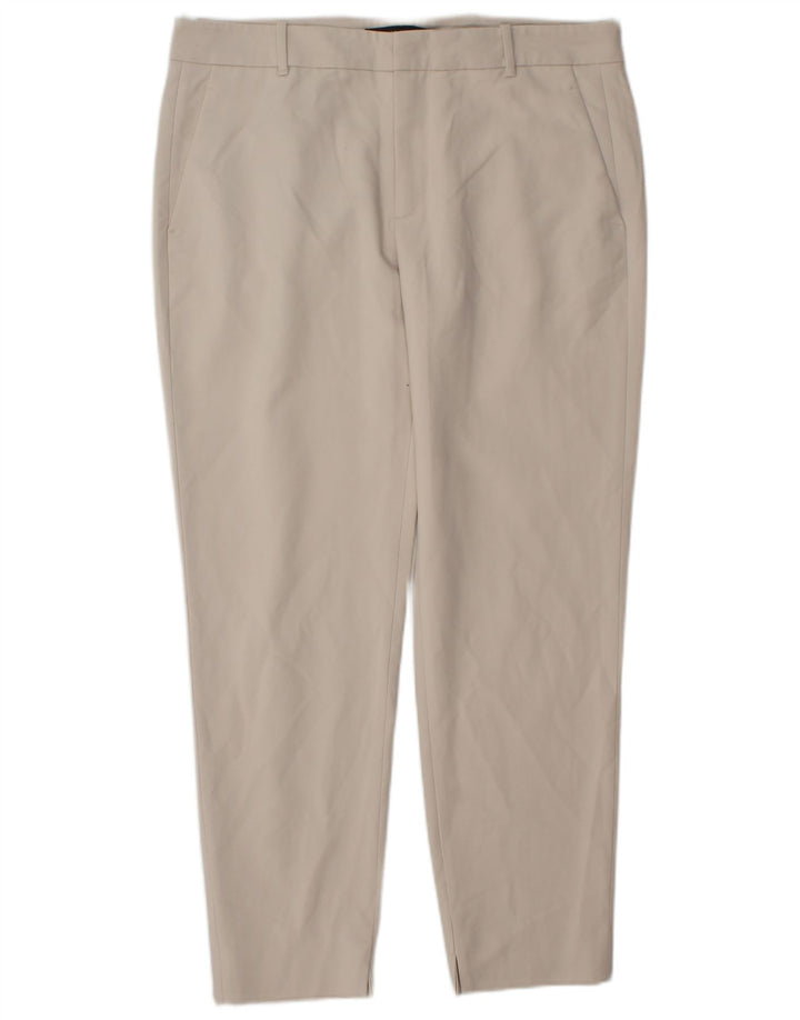 Zara Womens Slim Chino Trousers Large W30 L28 Off White