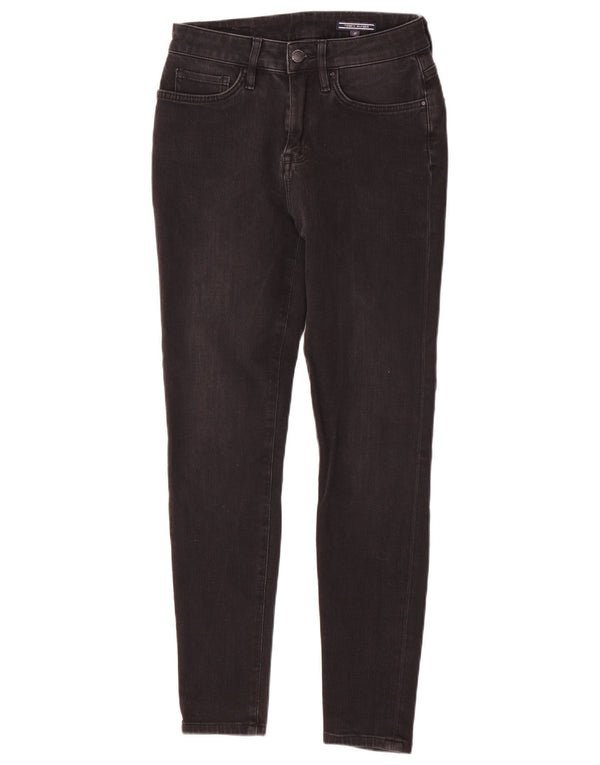 Tommy Hilfiger Womens Skinny Jeans W27 L28 Black Cotton