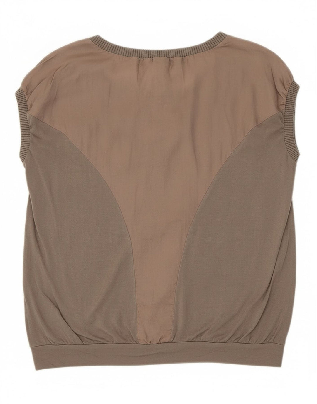 Trussardi Jeans Womens T-Shirt Top UK 10 Small Grey Colourblock