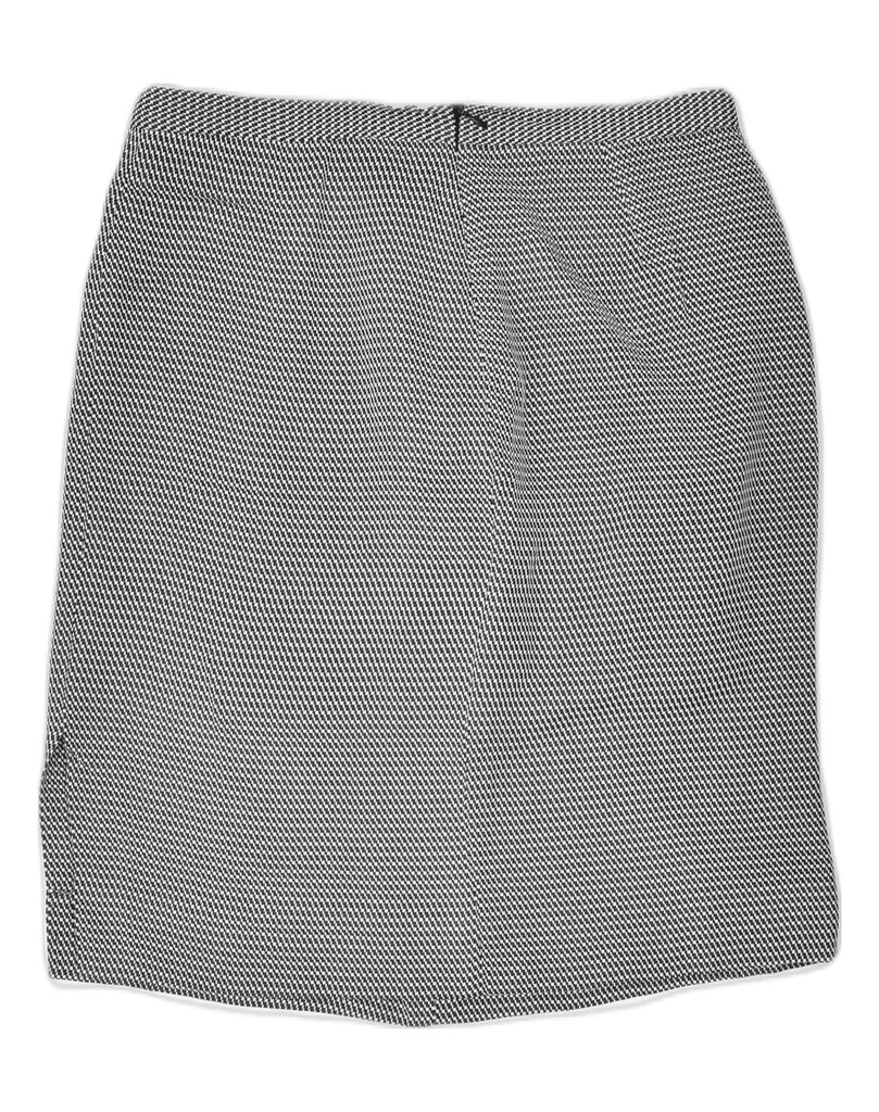 VINTAGE Womens Straight Skirt UK 14 Large W30 Grey Houndstooth Polyester | Vintage | Thrift | Second-Hand | Used Clothing | Messina Hembry 