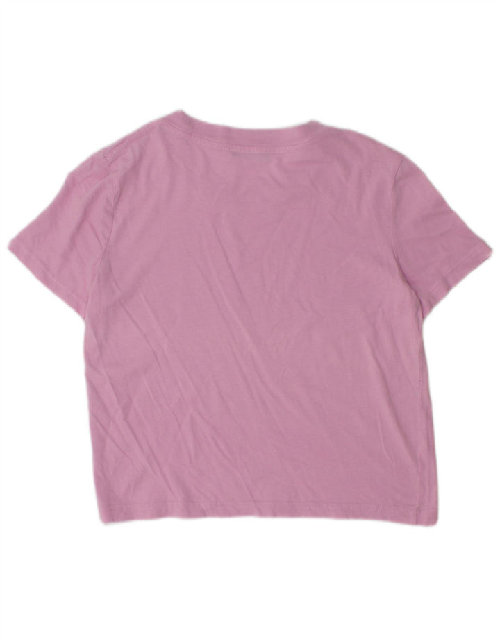 Zara Womens Crop T-Shirt Top UK 10 Small Pink