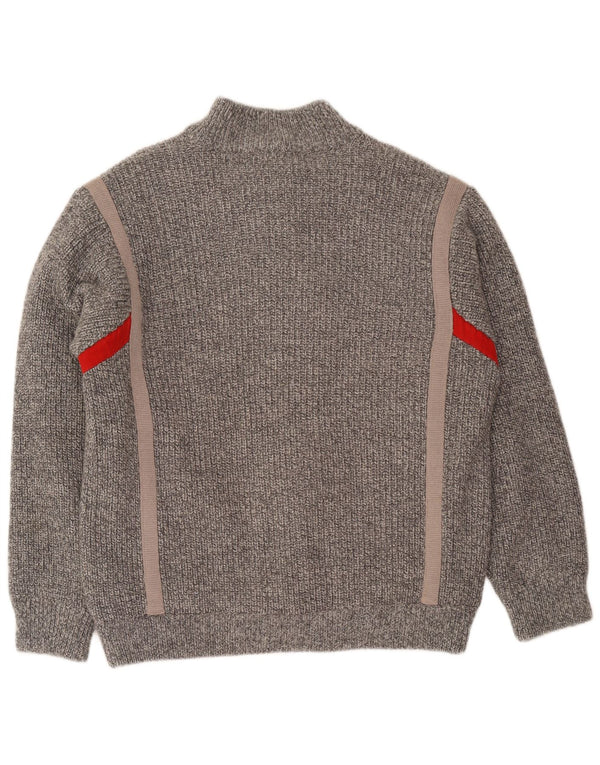 Gabriella Frattini Mens Cardigan Sweater IT 52 Large Grey Flecked
