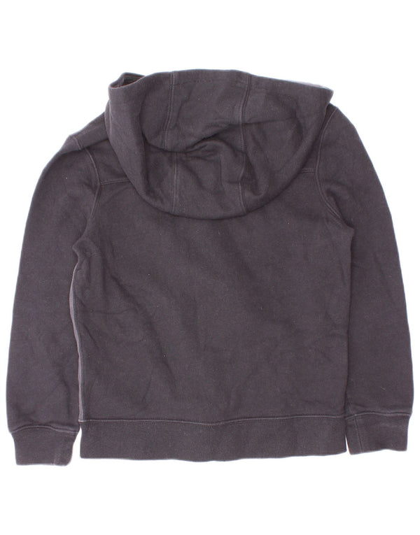 Nike Boys Zip Hoodie Sweater 6-7 Years XS Black Colourblock Cotton