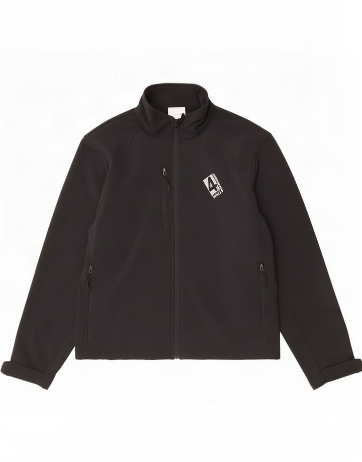 Russell Athletic Mens Windbreaker Jacket UK 40 Large Black Polyester