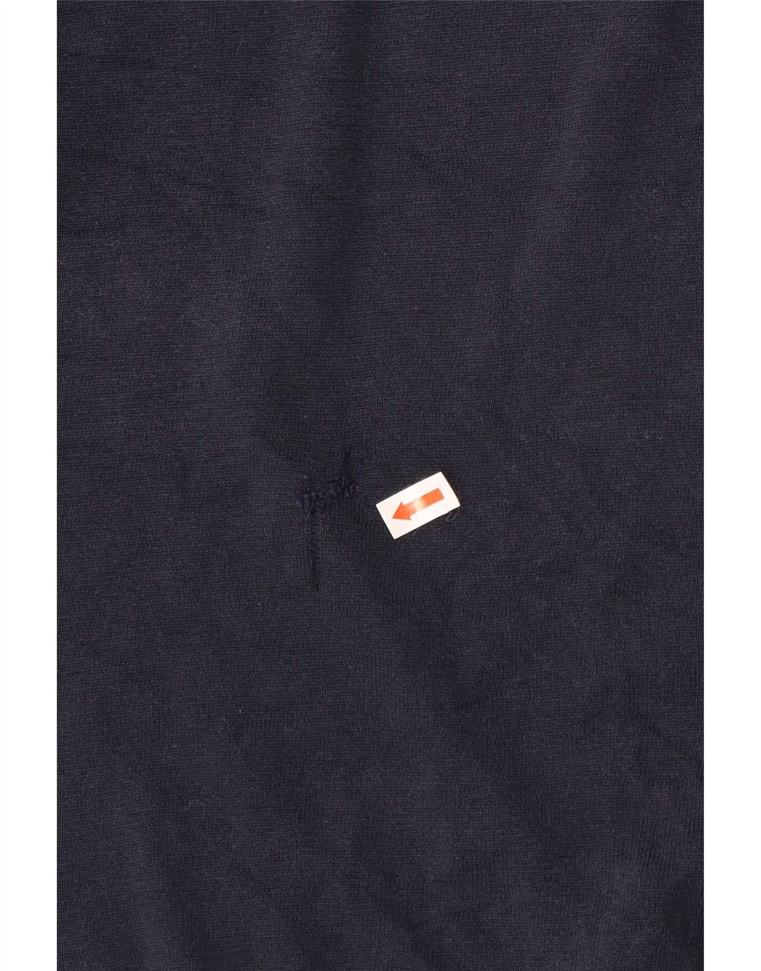 Massimo Dutti Mens Polo Neck Jumper Sweater Large Navy Blue Cotton