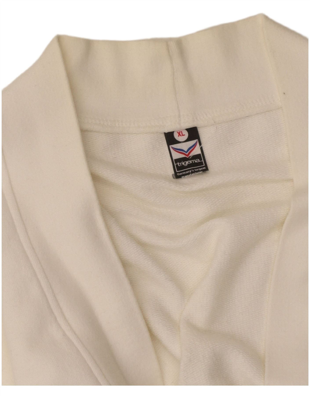 TRIGEMA Mens Cardigan Sweater XL Off White Cotton