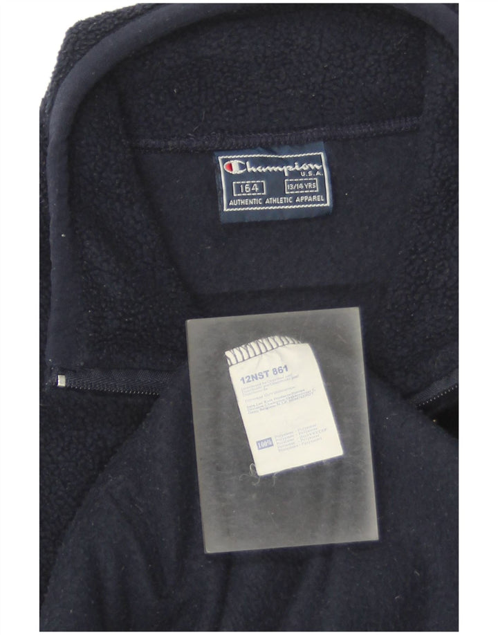 Champion Boys Fleece Jacket 13-14 Years Navy Blue Polyester