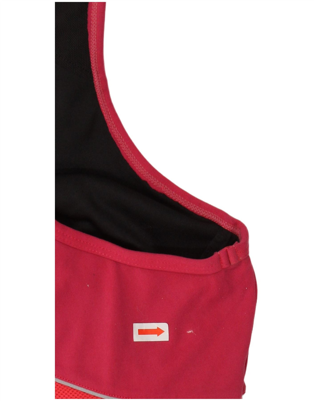 NIKE Womens Dri Fit Crop Vest Top UK 16/18 XL Pink Colourblock