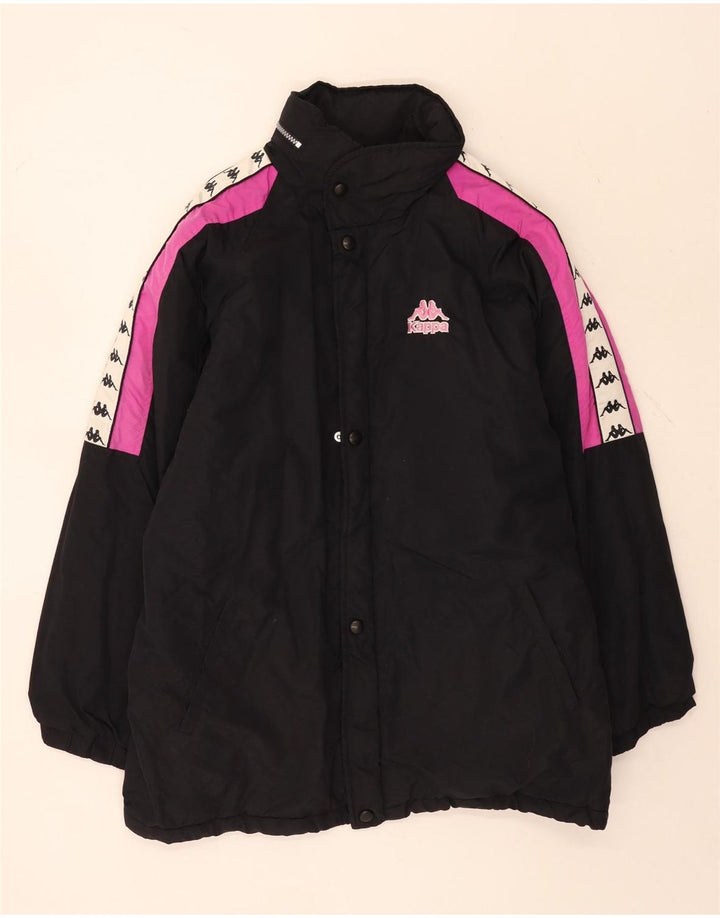 Kappa Mens Graphic Windbreaker Jacket UK 40 Large Black Colourblock