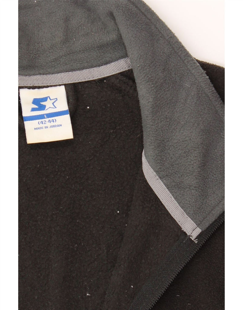 STARTER Mens Fleece Jacket Size 42/44 Large Black Polyester Vintage Starter and Second-Hand Starter from Messina Hembry 