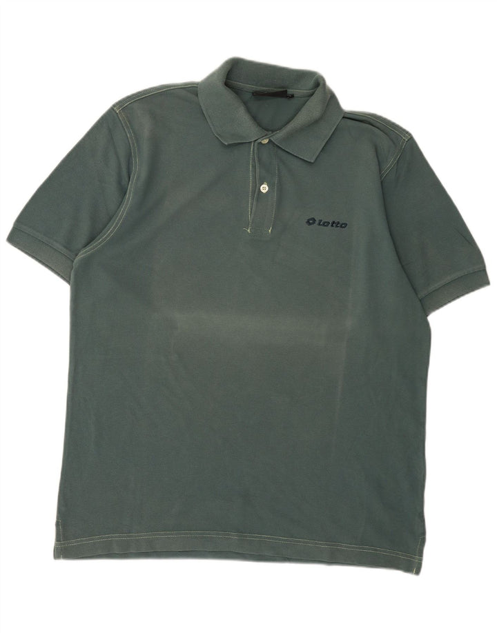 LOTTO Mens Polo Shirt Large Blue