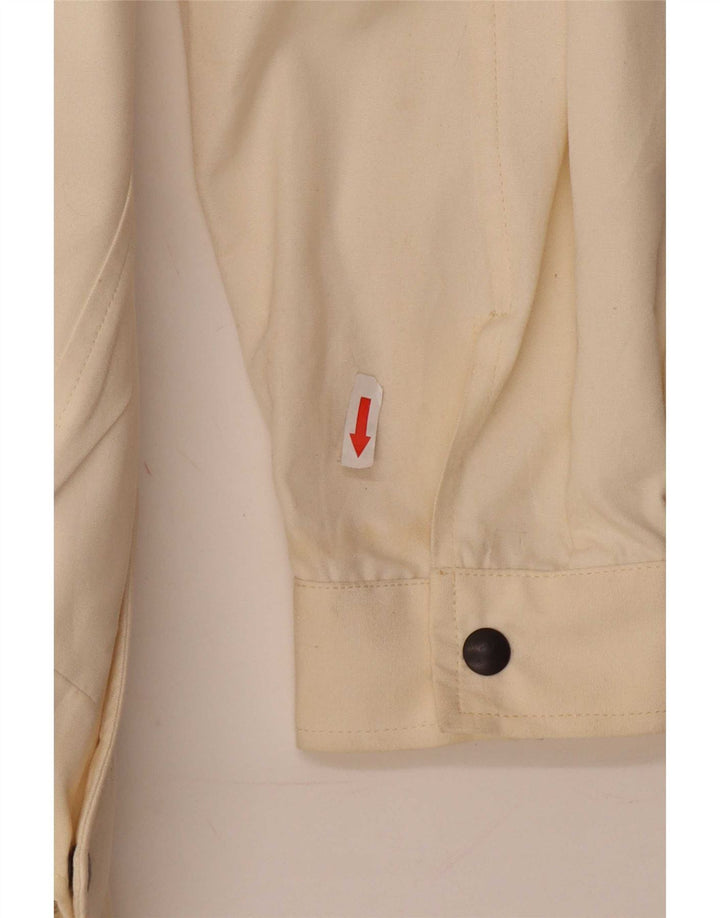 Alexander Mens Bomber Jacket IT 54 2XL Off White Cotton