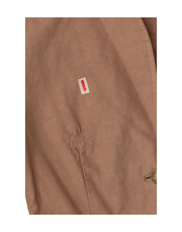 PINKO Womens 2 Button Blazer Jacket UK 8 Small  Beige Cotton