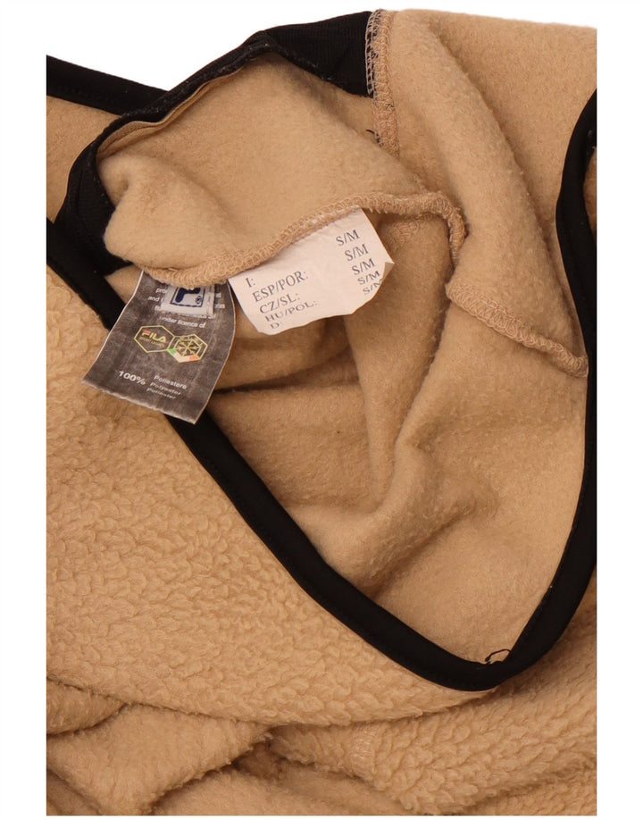 FILA Womens Fleece Jacket UK 38 Medium Beige Polyester