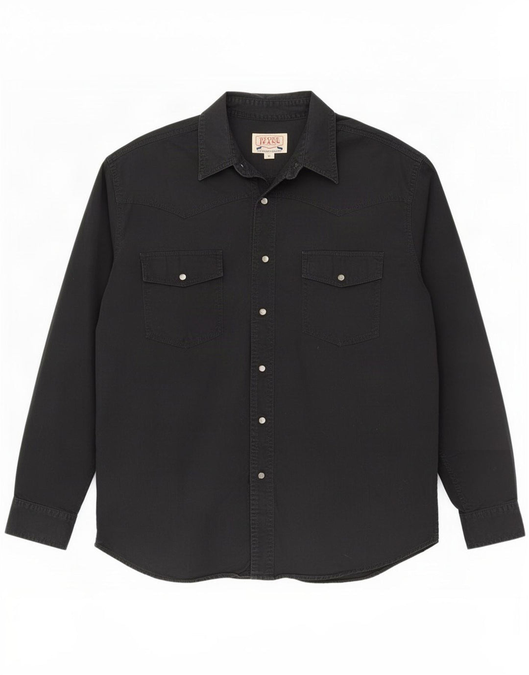 Vintage Mens Shirt Large Black Cotton