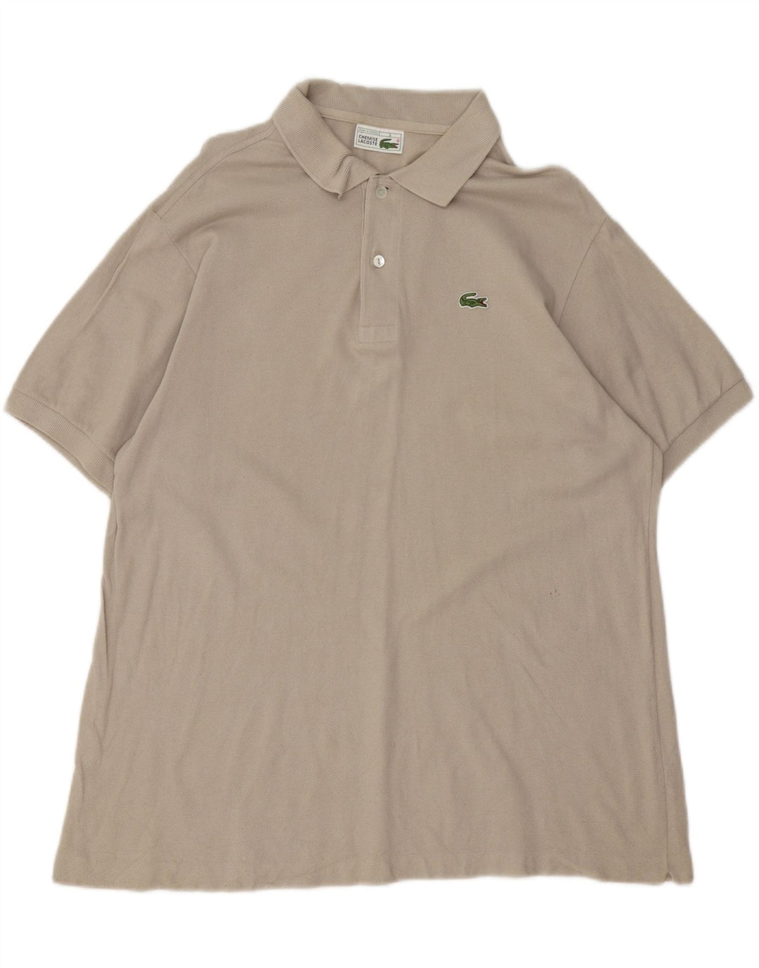 Lacoste Mens Polo Shirt Size 6 XL Beige Cotton