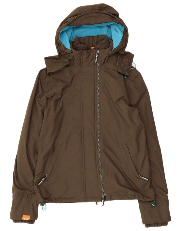 SUPERDRY Womens The Windcheater Windbreaker Jacket UK 14 Medium Khaki