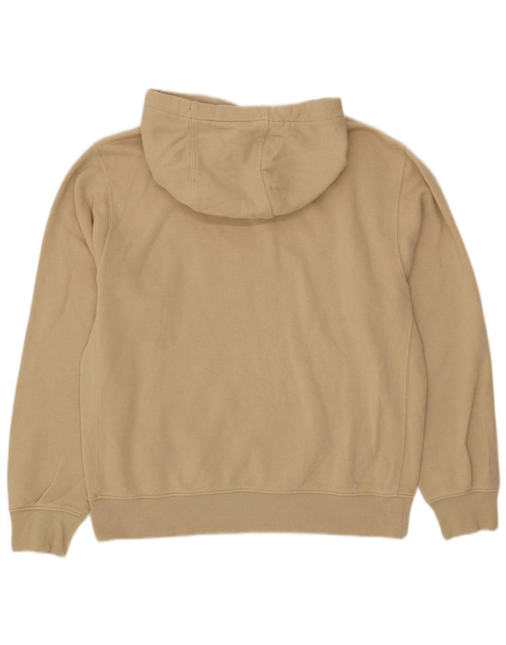 Nike Mens Hoodie Jumper Medium Beige Cotton