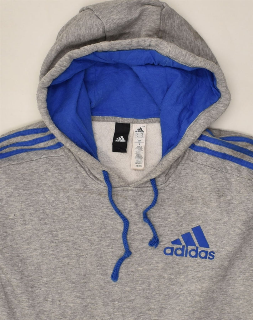 ADIDAS Mens Hoodie Jumper Small Grey Cotton | Vintage Adidas | Thrift | Second-Hand Adidas | Used Clothing | Messina Hembry 