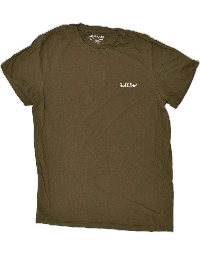 JACK & JONES Mens T-Shirt Top Medium Khaki Cotton | Vintage Jack & Jones | Thrift | Second-Hand Jack & Jones | Used Clothing | Messina Hembry 