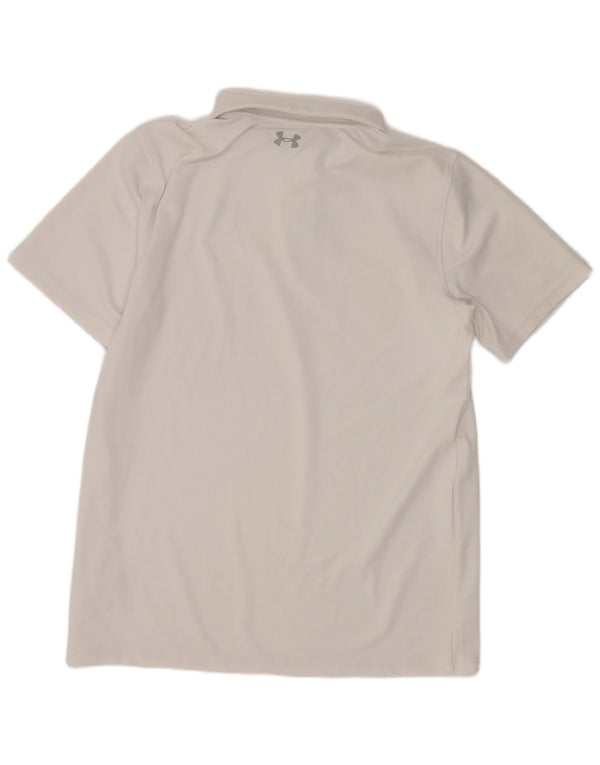 Under Armour Boys Polo Shirt 13-14 Years XL White Polyester