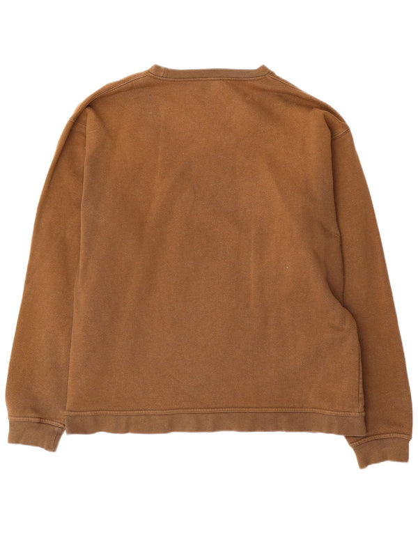 Timberland Mens Graphic Sweatshirt Jumper Medium Brown Cotton