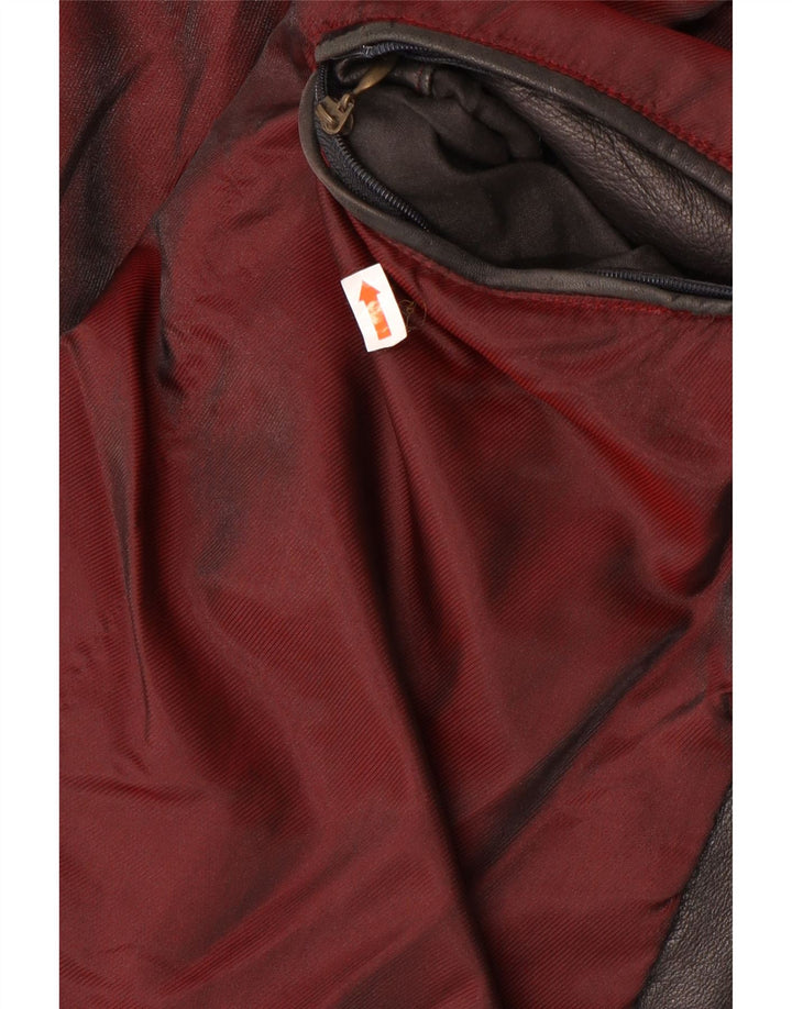 Liberty Mens Leather Jacket IT 54 2XL Brown Leather