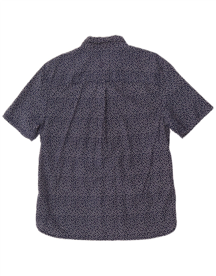 Fat Face Mens Regular Fit Shirt Large Navy Blue Spotted Cotton