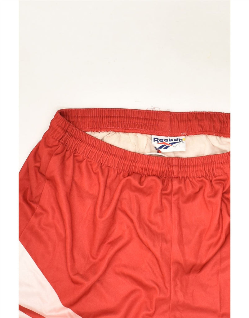 REEBOK Mens Graphic Sport Shorts Medium Red | Vintage Reebok | Thrift | Second-Hand Reebok | Used Clothing | Messina Hembry 